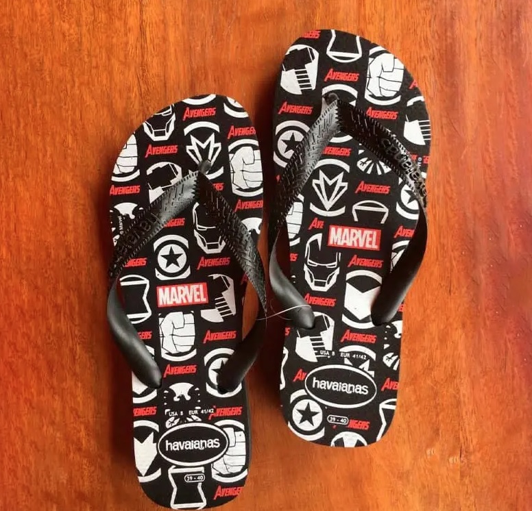 Chinelo Top Marvel Logomania, Havaianas, Adulto Unissex
