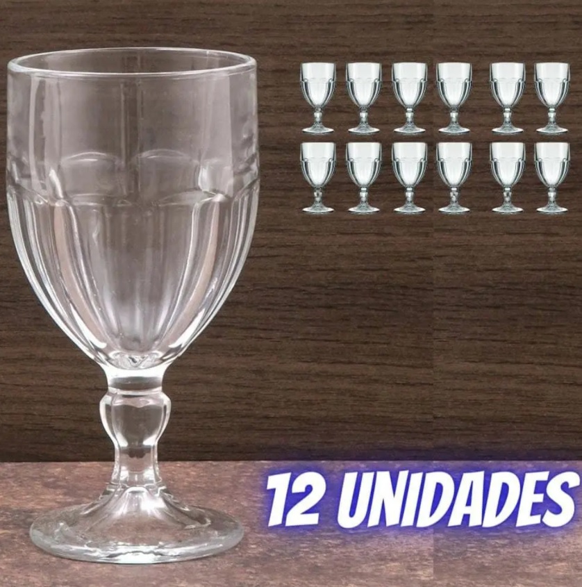 Conjunto de Taças 340ml Água Bristol 12 Peças – Nadir