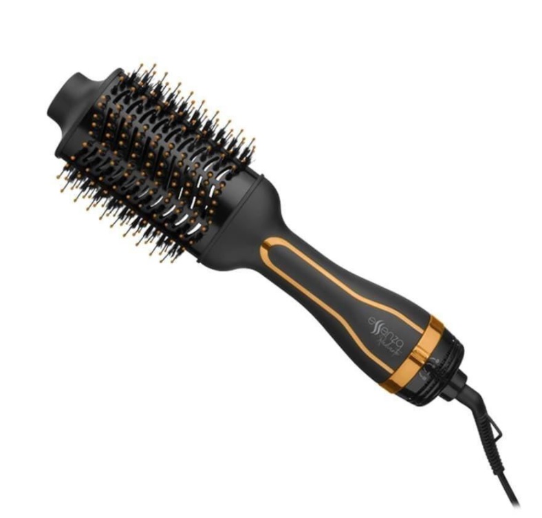 Escova Secadora Multilaser Essenza EB087, 3 Temperaturas, 1200W, Preto/Dourado
