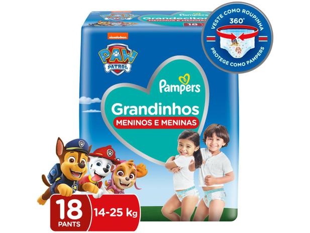Fralda Calça Pampers Grandinhos 14 a 25kg – 18 Unidades
