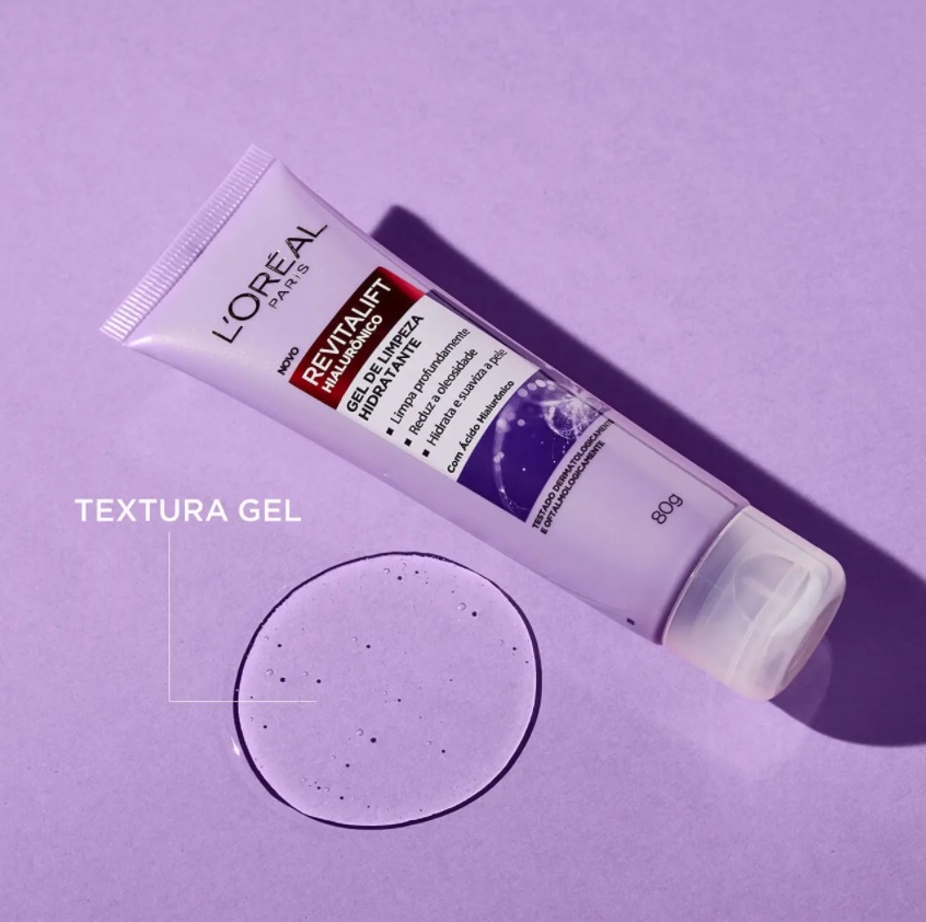 Gel de Limpeza Anti-idade L’Oréal Paris Revitalift Hialurônico, 80g