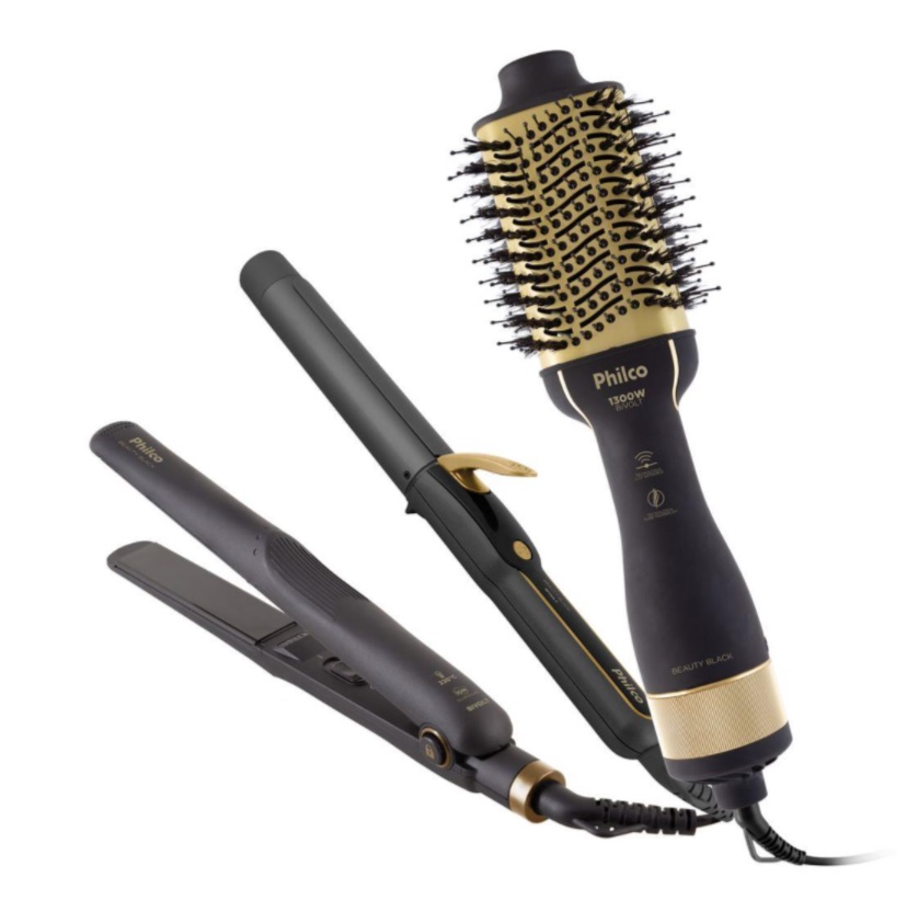 Kit Philco PKT3200 Beauty Black Tourmaline Íon Bivolt Preto Bivolt