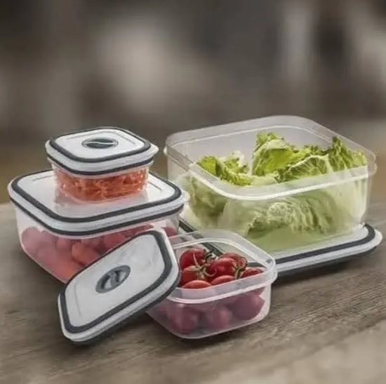 Kit Potes de Plástico Hermético, 4 unidades, Electrolux