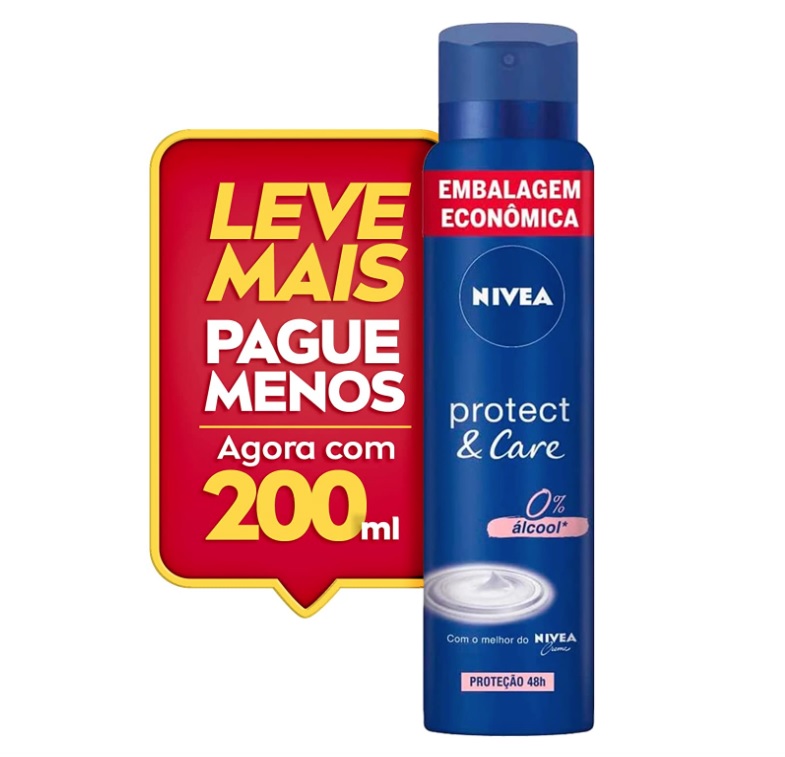 Desodorante Nivea Antitranspirante Aerosol Protect & Care Fem Promo 200Ml, Nivea