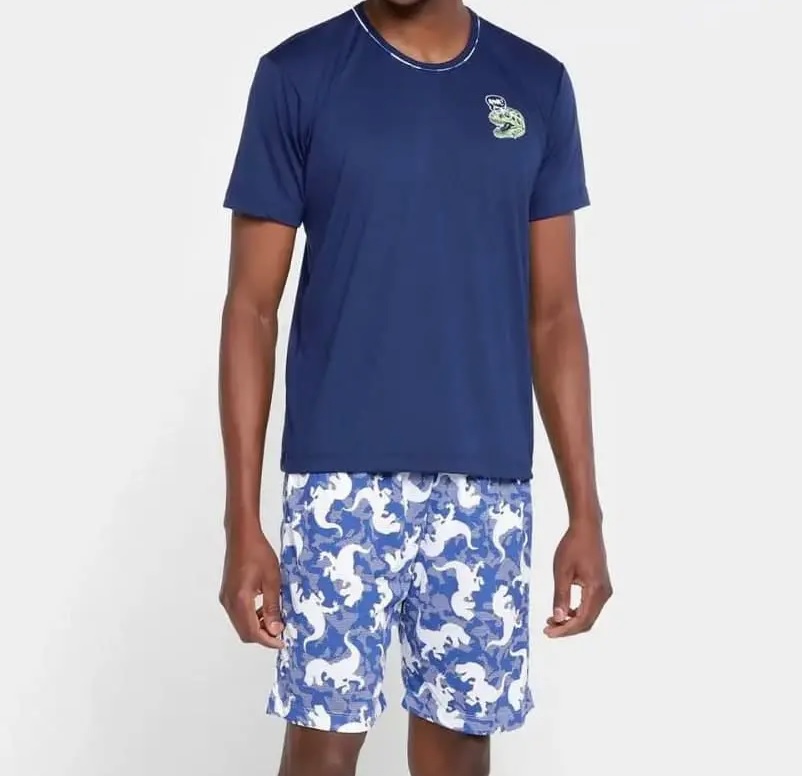 Pijama Dali Curto Rawr Masculino