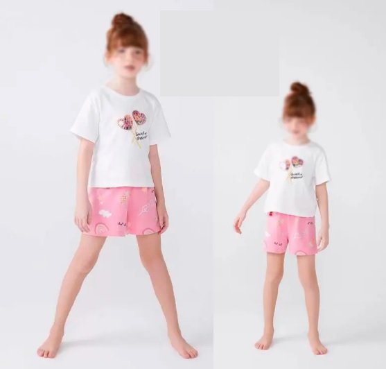 Pijama Infantil Menina Curto Estampado – hering