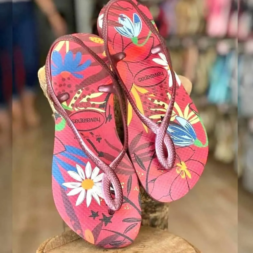 Rasteira Luna Print, Havaianas, Feminino