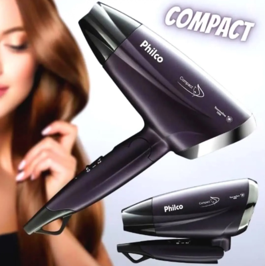 Secador de Cabelos Compact 2 Velocidades 1200W Philco