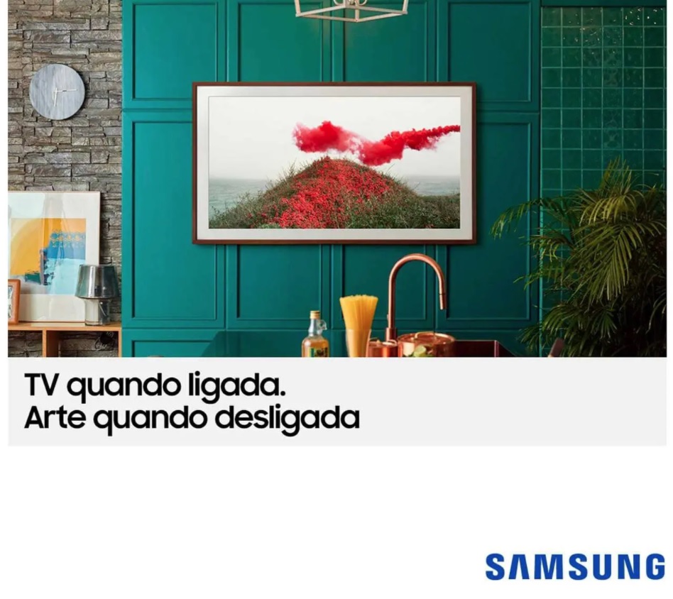 Smart TV Samsung The Frame QLED 4K 50″, com Modo Arte, Molduras Costumizáveis e Conexão Única – 50LS03AA