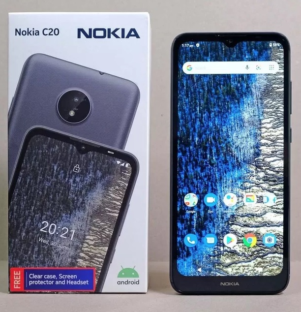 Smartphone Nokia C20 32GB Dourado 4G Octa-Core – 2GB RAM Tela 6,5” Câm. 5MP Câm. Selfie 5MP