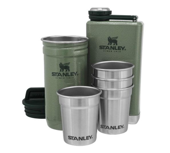 Stanley Conjunto 4 Copos, Frasco Tampa Fixa e Estojo Adventure Serie 237ml – Verde