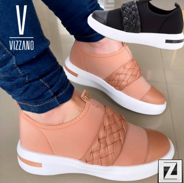 Tênis Slip On Vizzano Trança Feminino