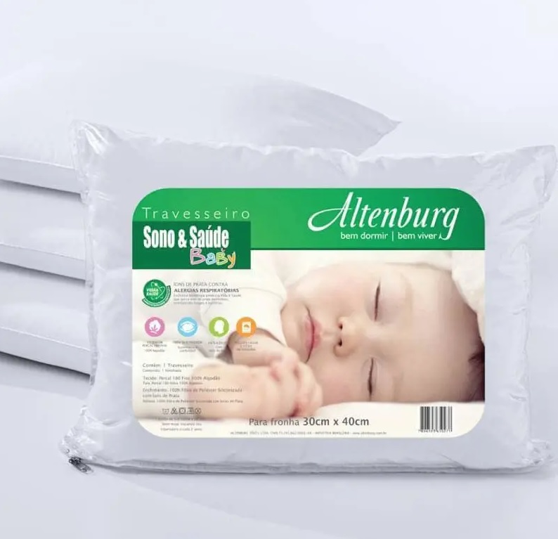 Travesseiro Sono e Saúde Baby Altenburg Liso Tecido