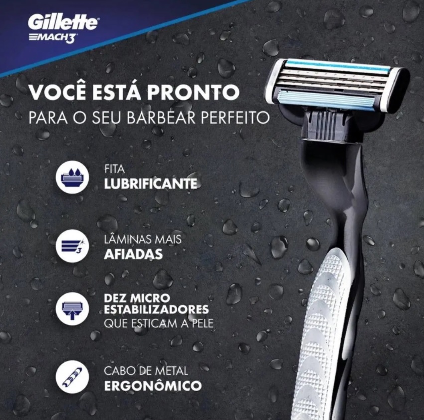Aparelho de Barbear Gillette Mach3 – 1 unidade