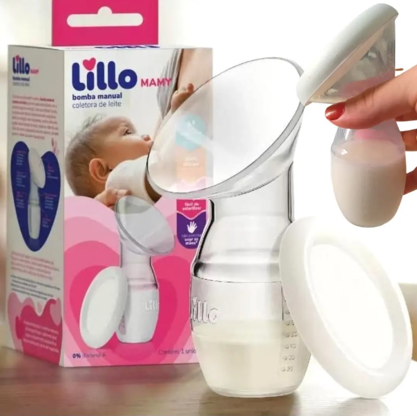 Bomba Manual Coletora de Leite Lillo Mamy, Lillo, Transparente