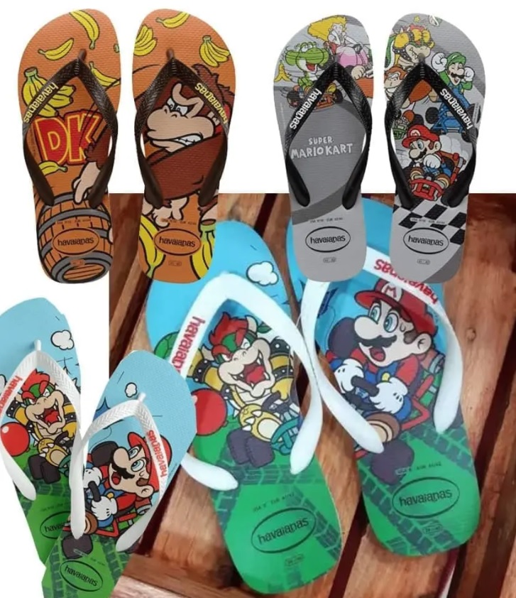 Chinelo Mario Bros, Havaianas, Adulto Unissex