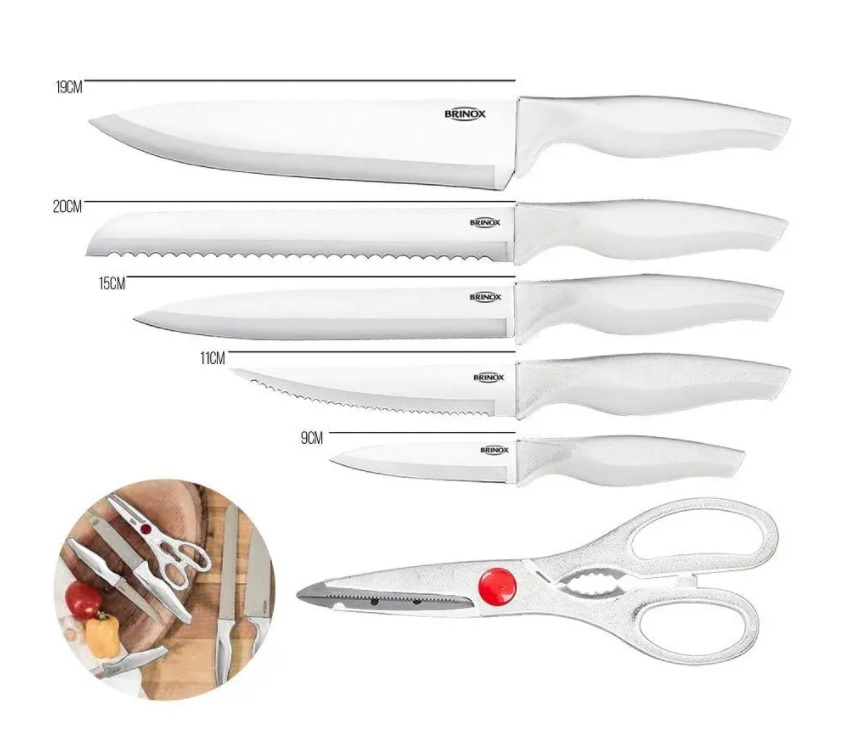 Conjunto De Facas Inox 6Pcs Cross
