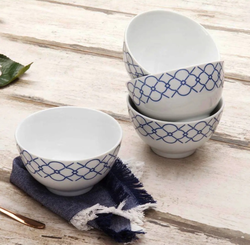 Conjunto de Bowls de Porcelana 4 Peças – Schmidt Mosaico