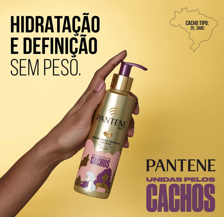 Creme De Pentear Cachos Pantene Unidas Pelos Cachos 225Ml, Pantene