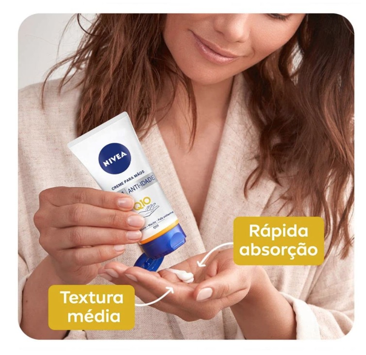 Creme para as Mãos 3 em 1 NIVEA Anti-Idade 75g, Nivea, Branco