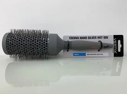 Escova Nano Silver Hot Ion 33, Vertix, Cinza, Vertix, Cinza