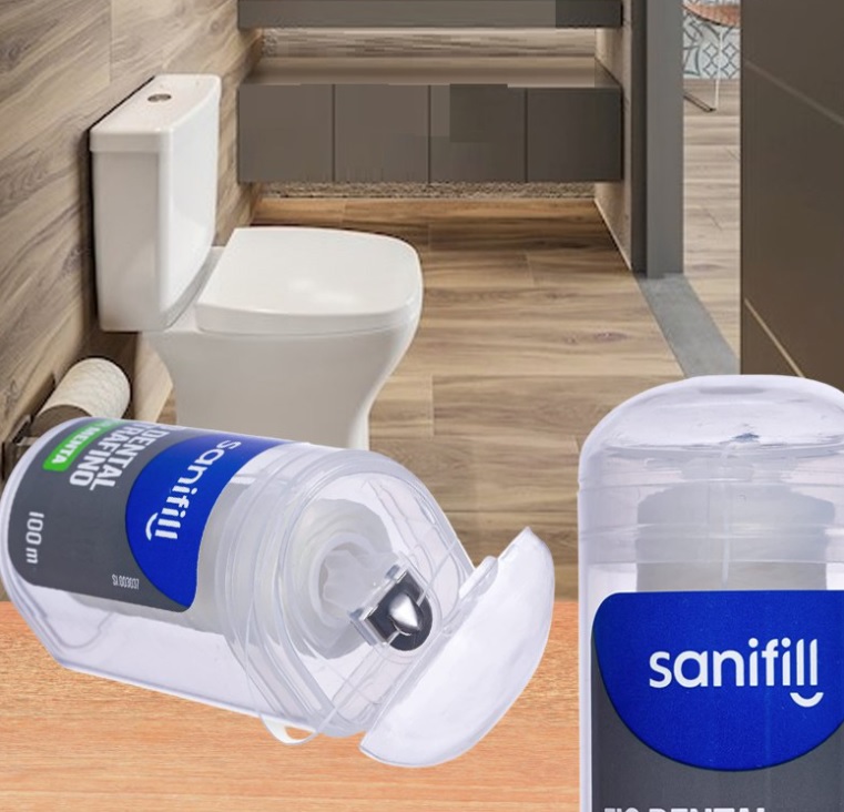 Fio Dental Sanifill Extrafino Sabor Menta 100 metros, Sanifill