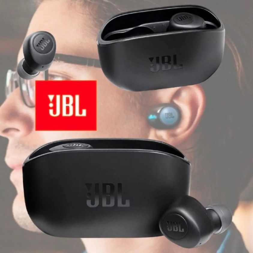 Fone de Ouvido Bluetooth JBL Wave 100TWS Intra-Auricular Preto – JBLW100TWSBLK