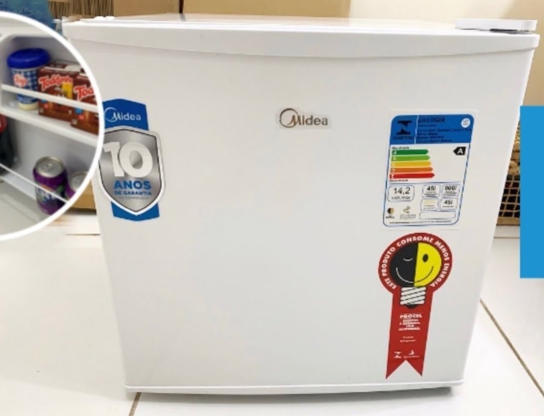 Frigobar, 45L, Branco, 110v, Midea