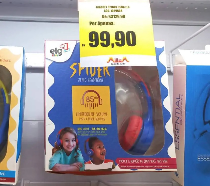 Headphone Estéreo com Limitador de Volume – Spider – Safe Kids – Elg Kids, Elg, Spider