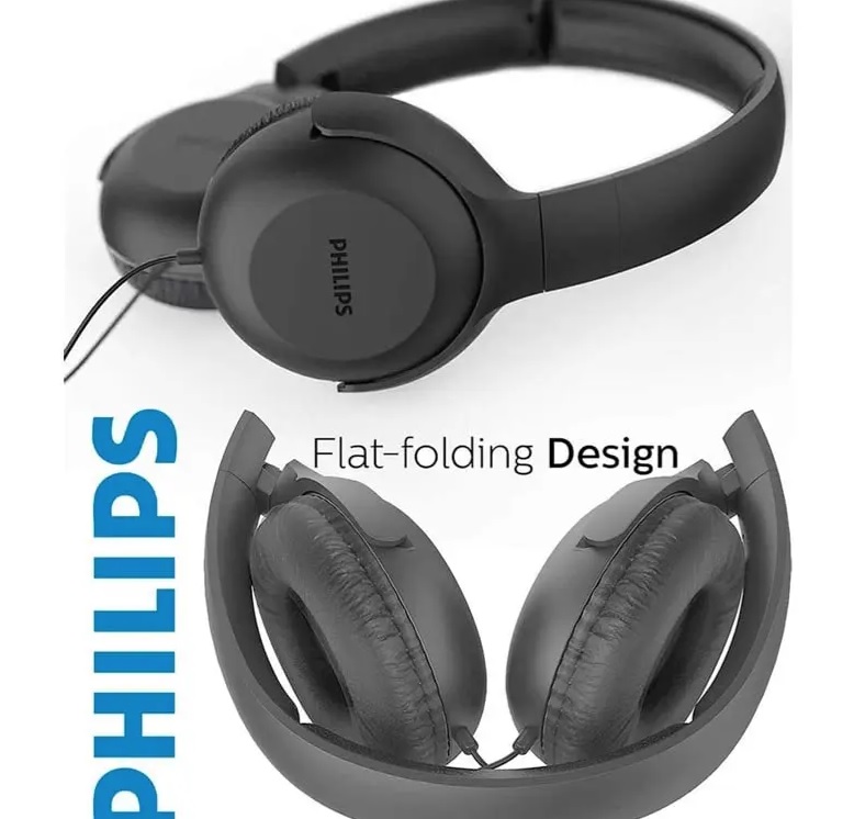 Headphone Philips Série 2000 – TAUH201BK/00 com Microfone Preto