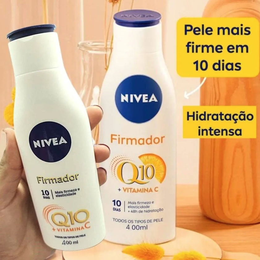NIVEA Loção Hidratante Firmador Q10 + Vitamina C Todos os Tipos de Pele 200ml