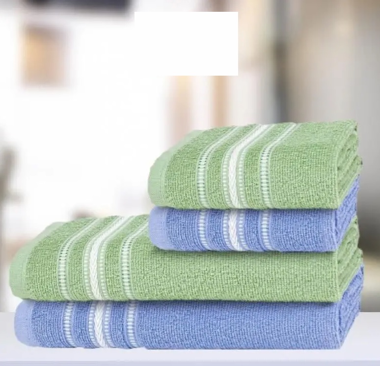 Jogo de Toalhas Enxuta Aquarela 4 Peças 4 Peças Santista – 4 Peças – Azul/verde