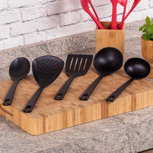 Jogo de Utensílios Tramontina Ability em Nylon Preto 05 Peças