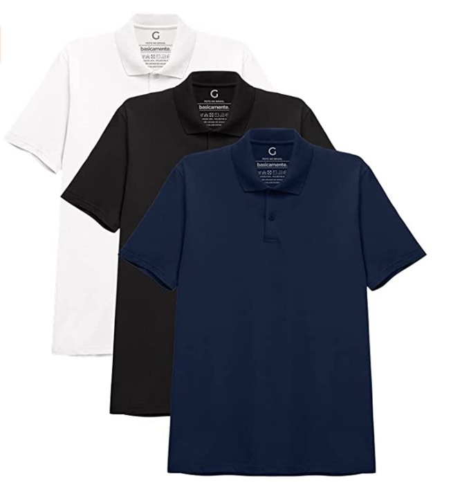 Kit 3 Camisas Polo Masculina A