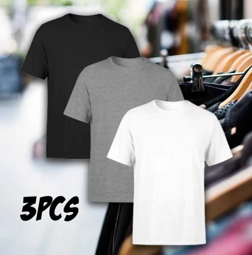 Kit 3 Camisetas Masculina SSB Brand Lisa Algodão 30.1 Premium