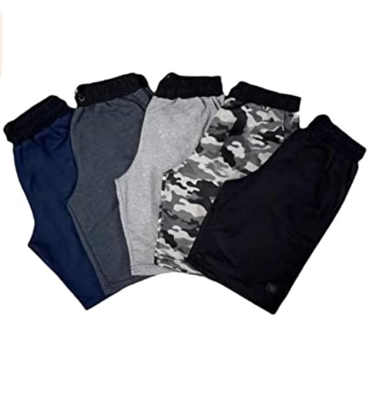 Kit 5 Bermuda Moletom Masculina Original