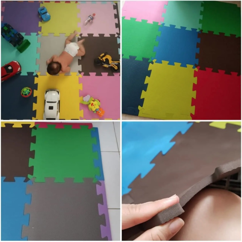 [ENCERRADA] Kit Colorido 12 Placas Tapete Tatame EVA 50x50x1cm 10mm