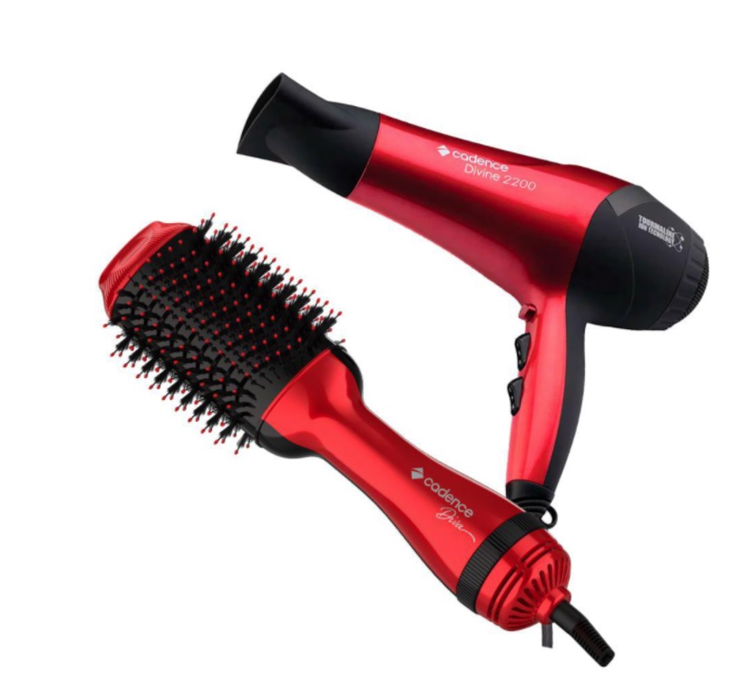 Kit Diva Cadence – Escova Alisadora e Secador 2200