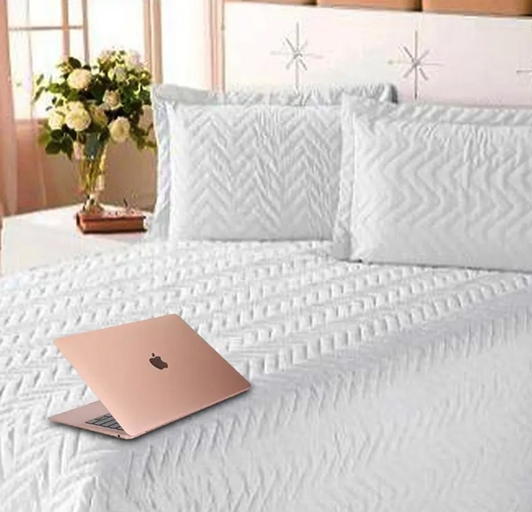 Kit Jogo de Cama com Colcha Clean 3pçs para Cama Casal Queen Cotex