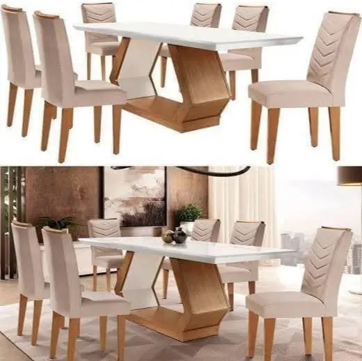 Mesa de Jantar 6 Cadeiras Retangular Rufato – Alvorada Londrina