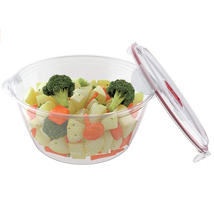 Mini Caçarola para preparar pratos super saudáveis, direto no micro-ondas,PLA0634, Euro Home