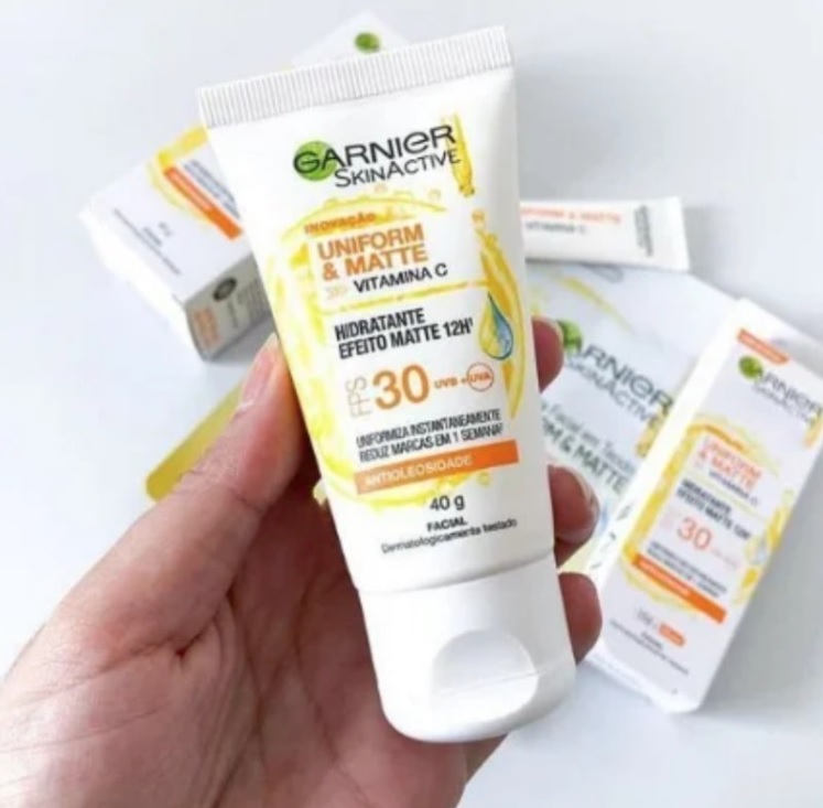 Protetor Hidratante Facial Garnier Uniform&Matte Vitamina C FPS 30 – Garnier Skin