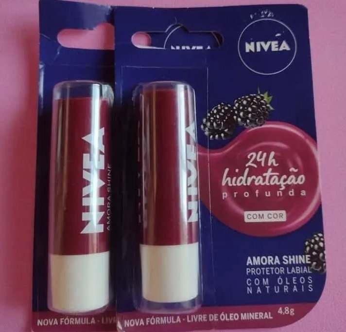 Protetor Labial Nivea Amora Shine , 4.8 G, Nivea, Amora