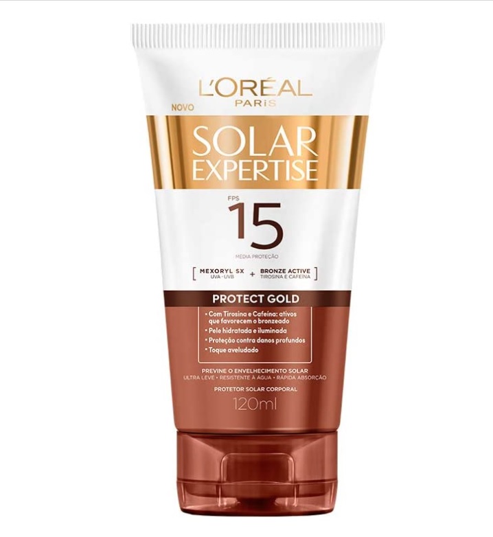 Protetor Solar Corporal L’Oréal Paris Solar Expertise Protect Gold FPS 15, 120ml