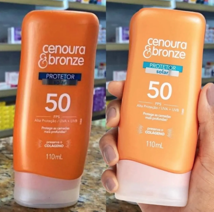 Protetor Solar Fps50 110Ml, Cenoura e Bronze