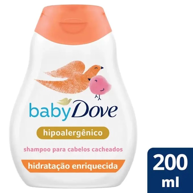 Shampoo Baby Dove Hidratação Enriquecida Cabelos Cacheados 200ml