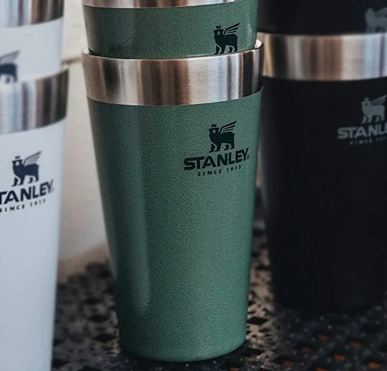 Stanley Copo clássico Stay Chill isolado a vácuo, 473 ml, aço inoxidável, parede dupla, vidro de metal resistente