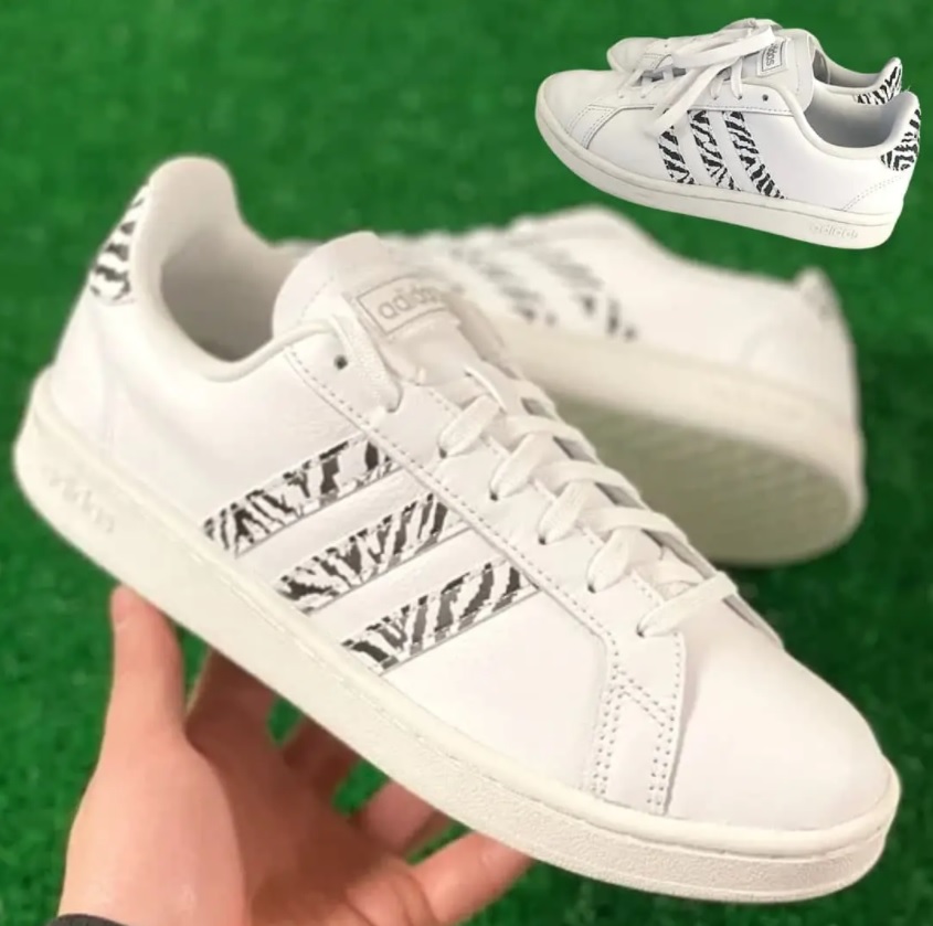 Tênis adidas Grand Court Zebra – Feminino