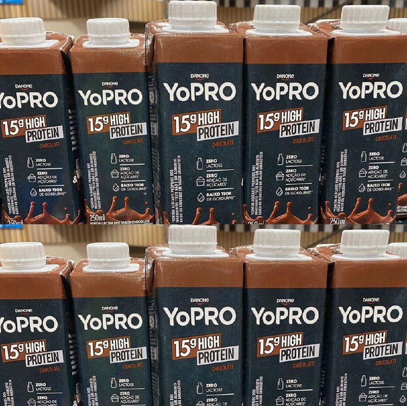 YoPRO, Pack Yopro Bebida Láctea Uht Chocolate 15G de Proteínas 250 Ml -12 Unidades