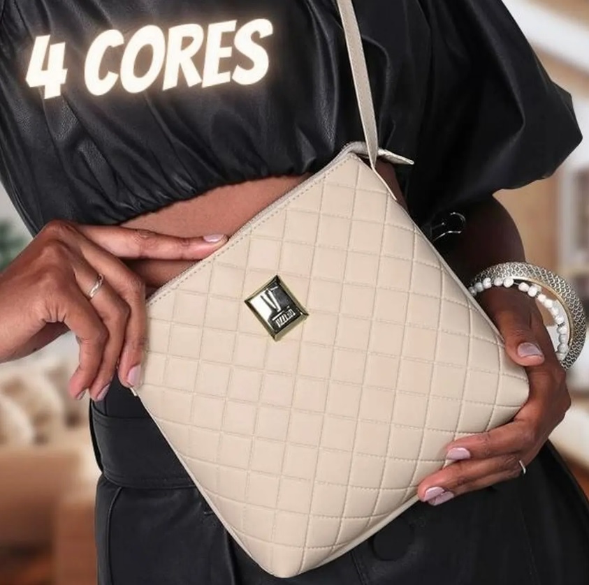 Bolsa Vizzano Transversal Matelassê Feminina (4 cores disponíveis)